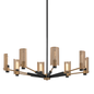 Pilsen Chandelier with SOFT OFF BLACK/PATINA BRASS Finish