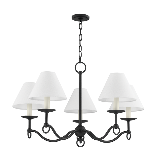 Massi Chandelier with FORGED IRON Finish