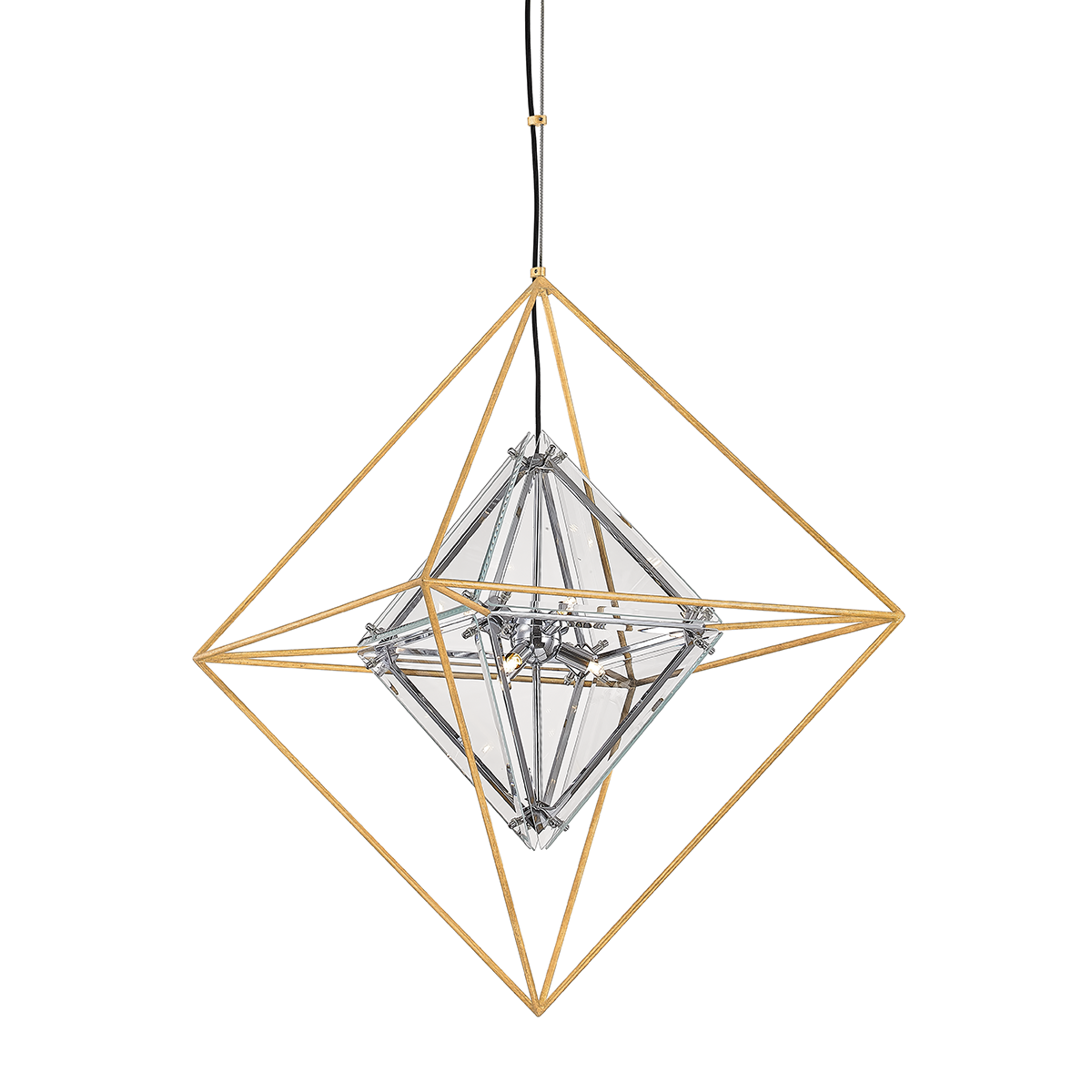 Epic Chandelier with Gold Leaf Finish