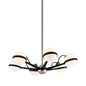 Ace Chandelier with TEXTURED BLACK & POLISH NICKEL Finish