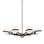 Ace Chandelier with CARBIDE BLK WITH POLISHED NICKEL ACCENTS Finish