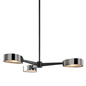 Allisio Chandelier with TEXTURED BLACK/BLACK CHROME Finish