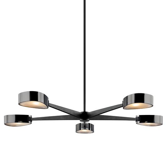 Allisio Chandelier with TEXTURED BLACK Finish