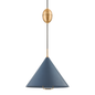 FONTANA Pendant with Patina Brass/Slate Blue Finish