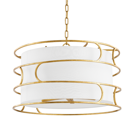 Reedley Chandelier with VINTAGE GOLD LEAF Finish
