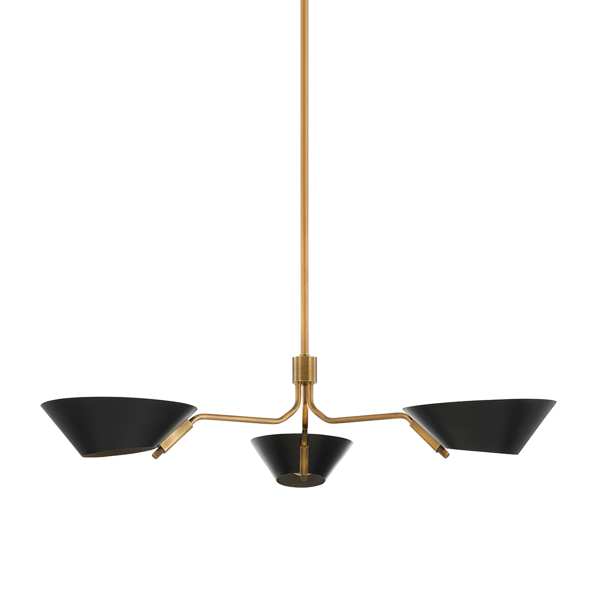 Sacramento Chandelier with PATINA BRASS/SOFT BLACK Finish