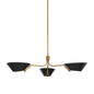 Sacramento Chandelier with PATINA BRASS/SOFT BLACK Finish