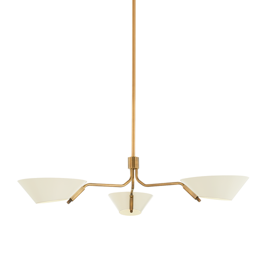 Sacramento Chandelier with PATINA BRASS AND SOFT SAND Finish