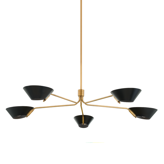 Sacramento Chandelier with PATINA BRASS/SOFT BLACK Finish