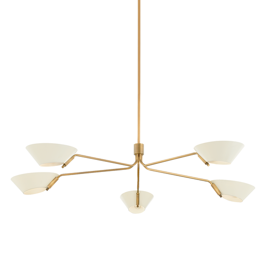 Sacramento Chandelier with PATINA BRASS AND SOFT SAND Finish