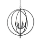 FILLEA Chandelier with BLACK IRON Finish