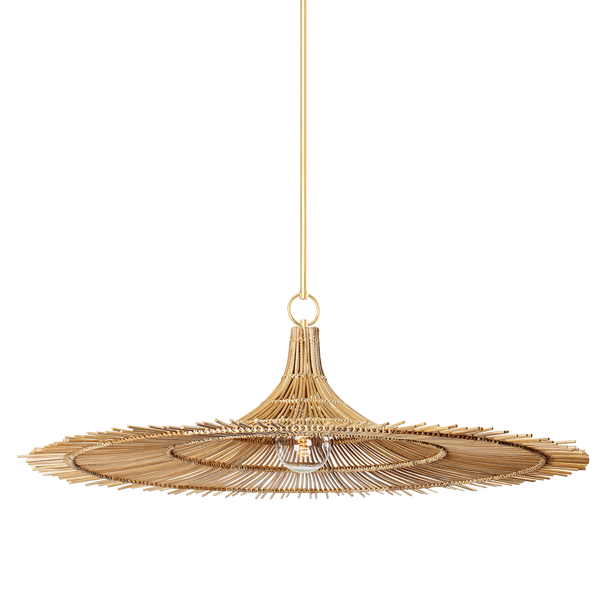 COSTA MESA Pendant with VINTAGE GOLD LEAF Finish