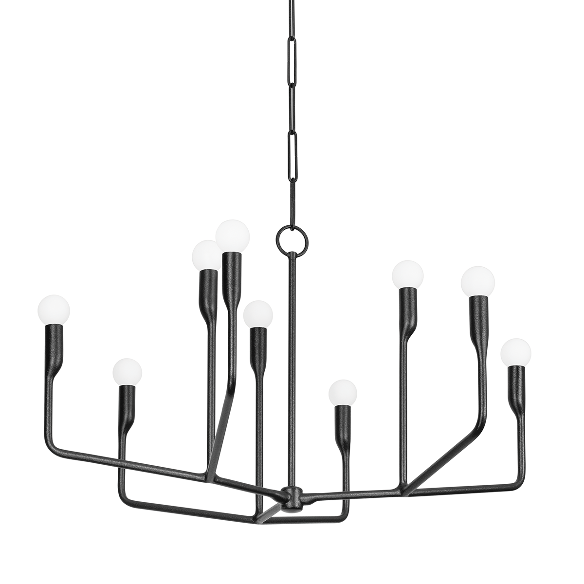 NORMAN Chandelier with FORGED IRON Finish