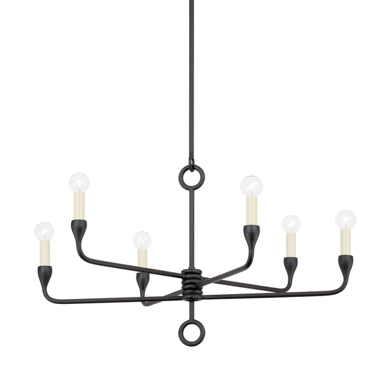 ORSON Chandelier with BLACK IRON Finish
