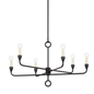 ORSON Chandelier with BLACK IRON Finish