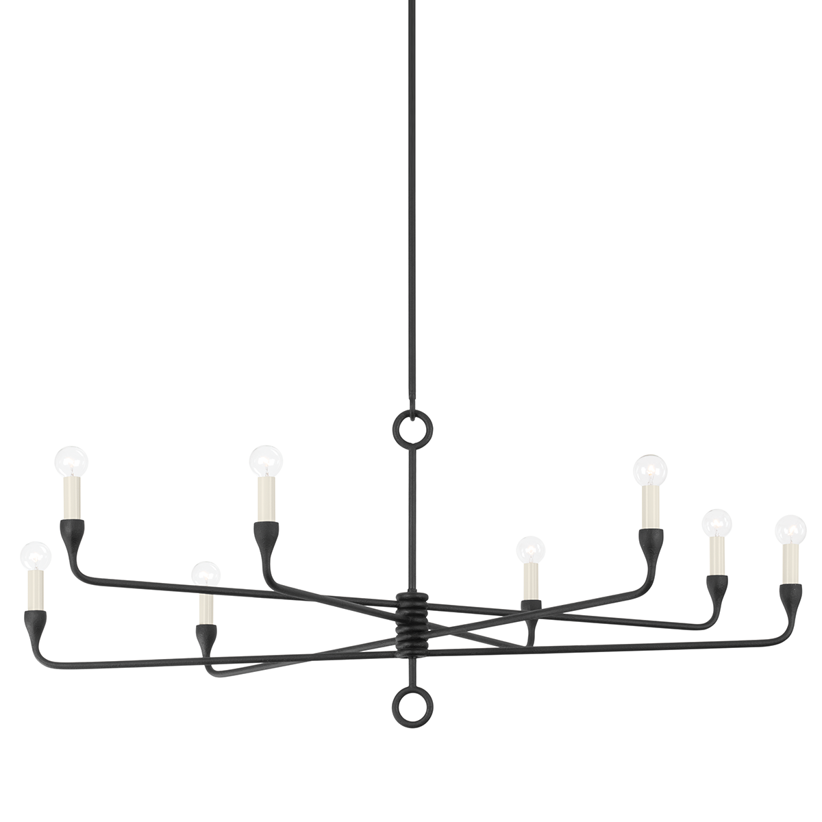 ORSON Chandelier with BLACK IRON Finish