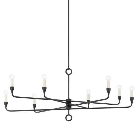 ORSON Chandelier with BLACK IRON Finish