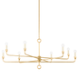 ORSON Chandelier with VINTAGE GOLD LEAF Finish