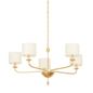 OSMOND Chandelier with VINTAGE GOLD LEAF Finish