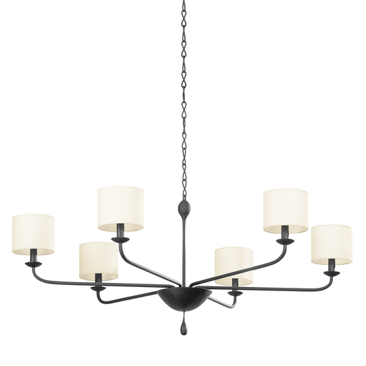 OSMOND Chandelier with BLACK IRON Finish