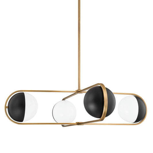 WILLARD Chandelier with PATINA BRASS Finish