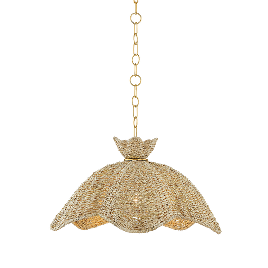 SOLIE Pendant in AGED BRASS Finish