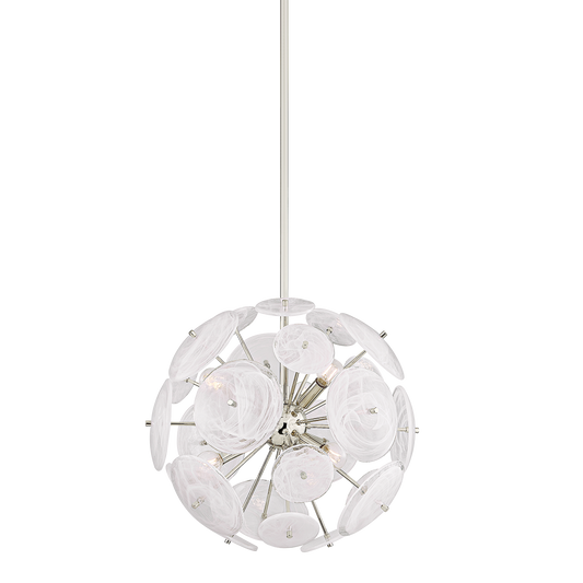 TAMARA Chandelier in POLISHED NICKEL Finish