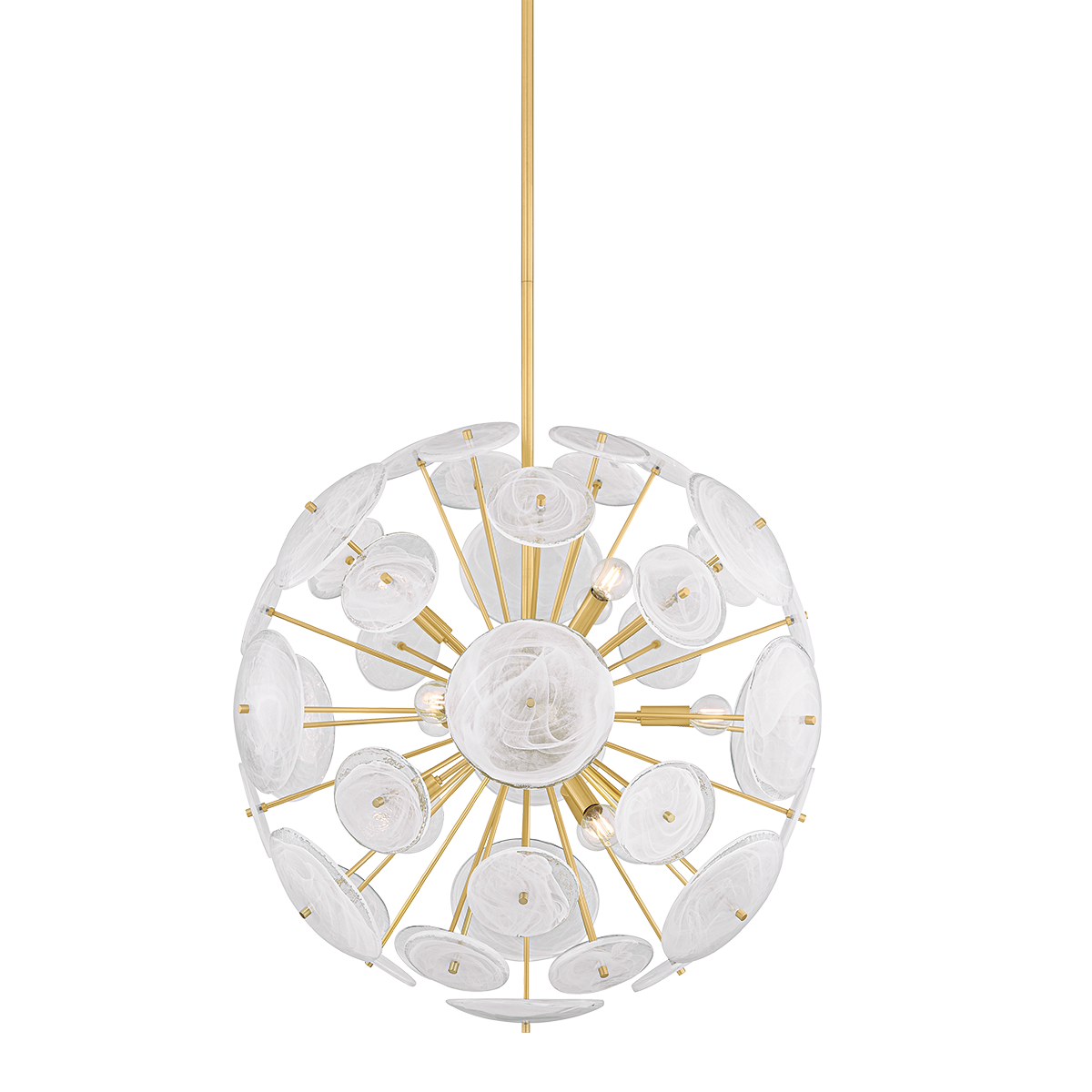 TAMARA Chandelier in AGED BRASS Finish