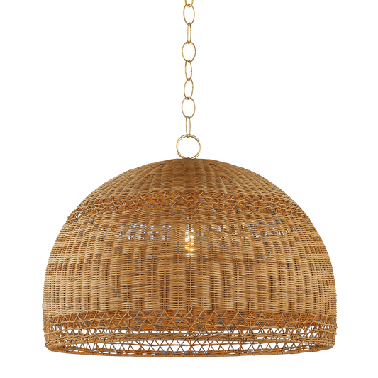 APRIL Pendant in AGED BRASS Finish