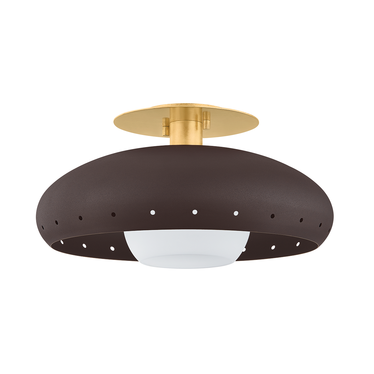 KIMBER Flush Mount in AGED BRASS/TEXTURED BRONZE W/ HIGHLIGHT Finish