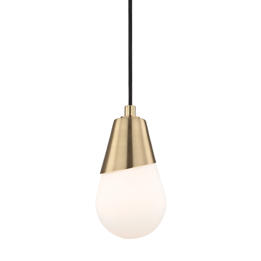 Cora Pendant in Aged Brass Finish