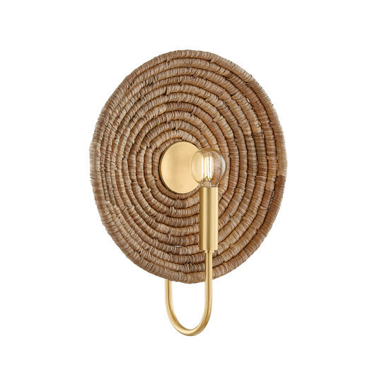 ASHBY Wall Sconce in AGED BRASS Finish