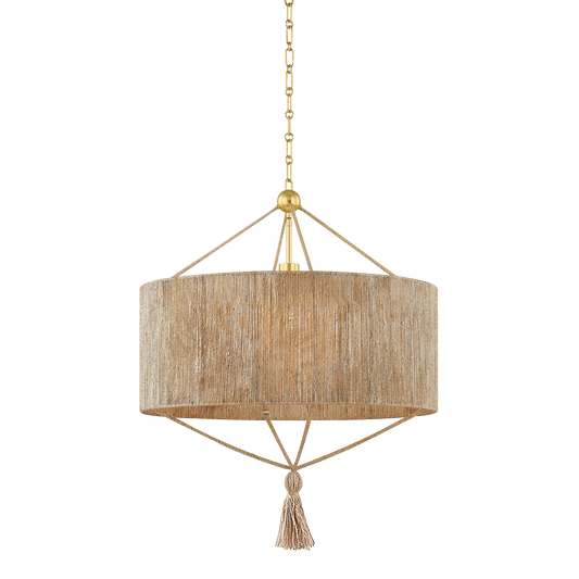 REYN Pendant in AGED BRASS Finish
