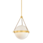ABBIE Pendant in AGED BRASS/SOFT BISQUE Finish