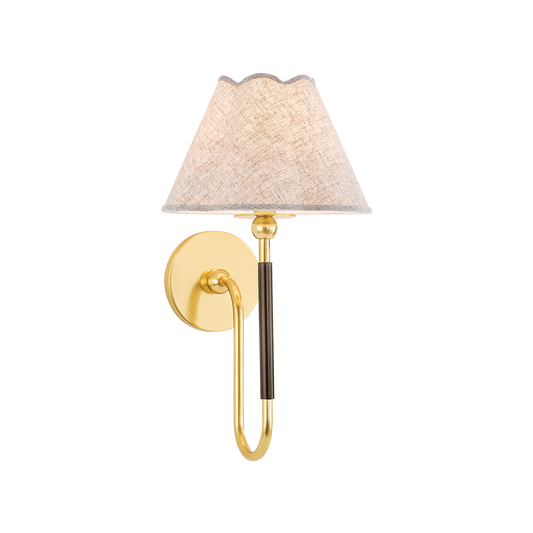 JANIE Wall Sconce in AGED BRASS/TRUE BRONZE Finish