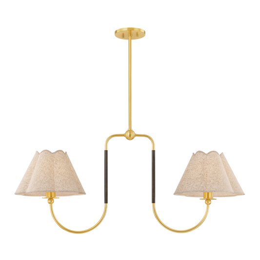 JANIE Linear in AGED BRASS/TRUE BRONZE Finish