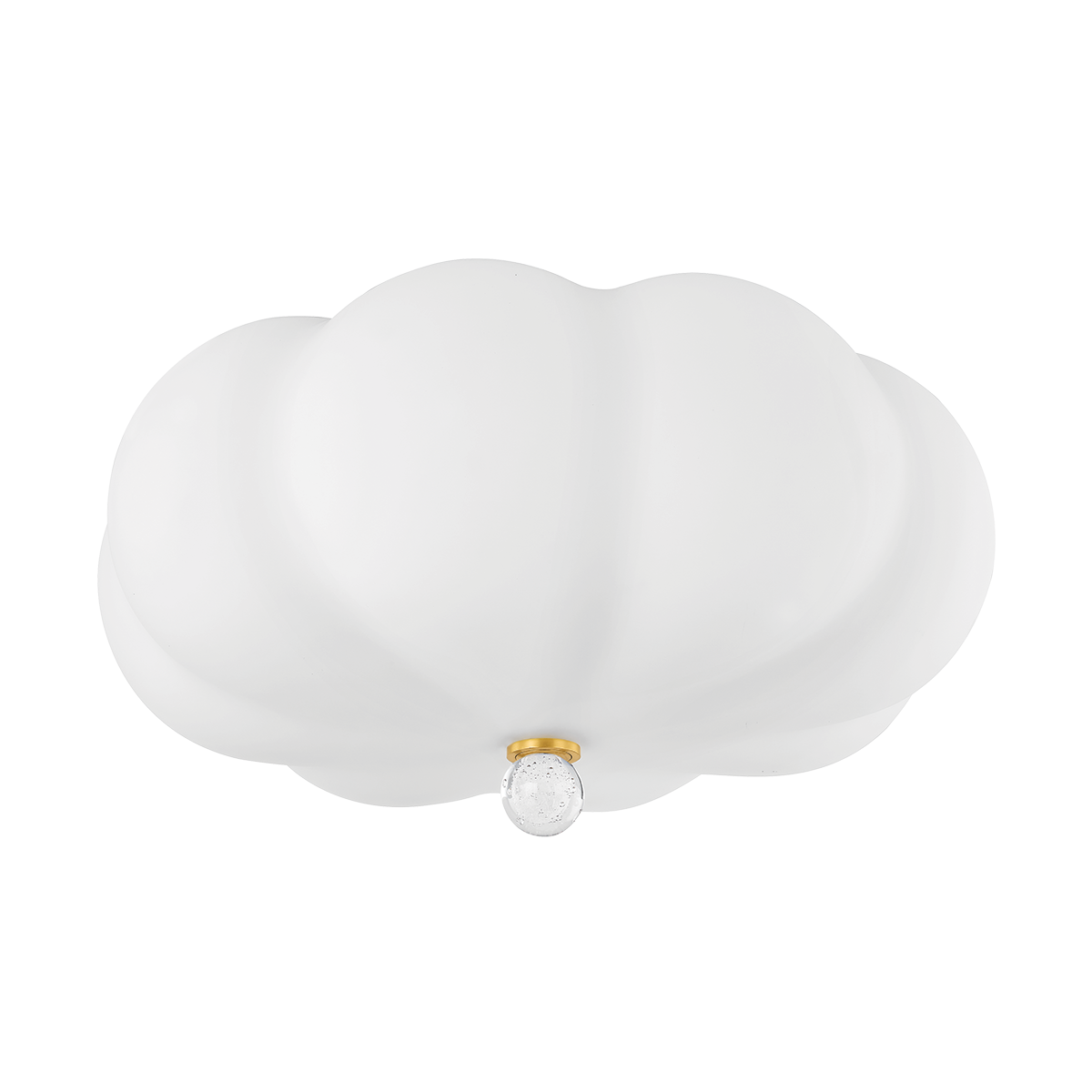 DEMILLE Flush Mount in AGED BRASS Finish