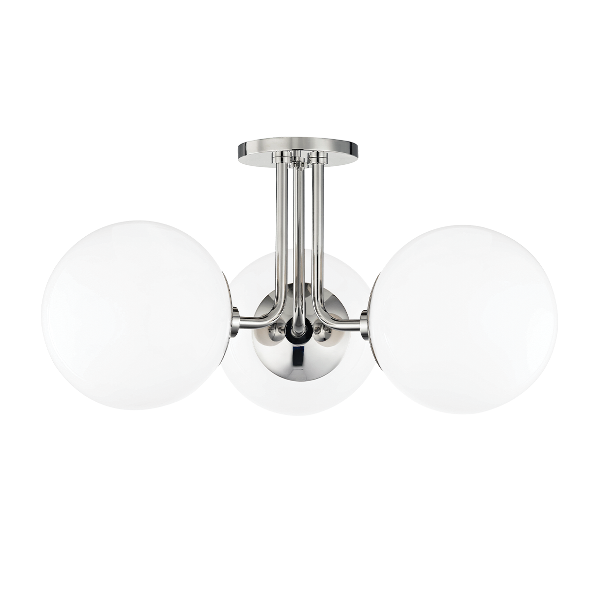 Stella Semi Flush in Polished Nickel Finish