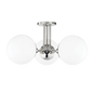 Stella Semi Flush in Polished Nickel Finish