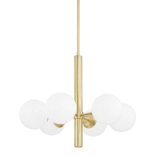 Stella Chandelier in Aged Brass Finish