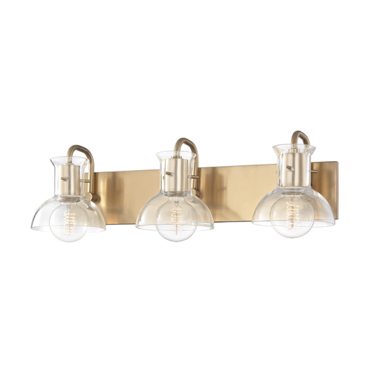 Riley Bath and Vanity in Aged Brass Finish