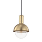 Riley Pendant in Aged Brass Finish