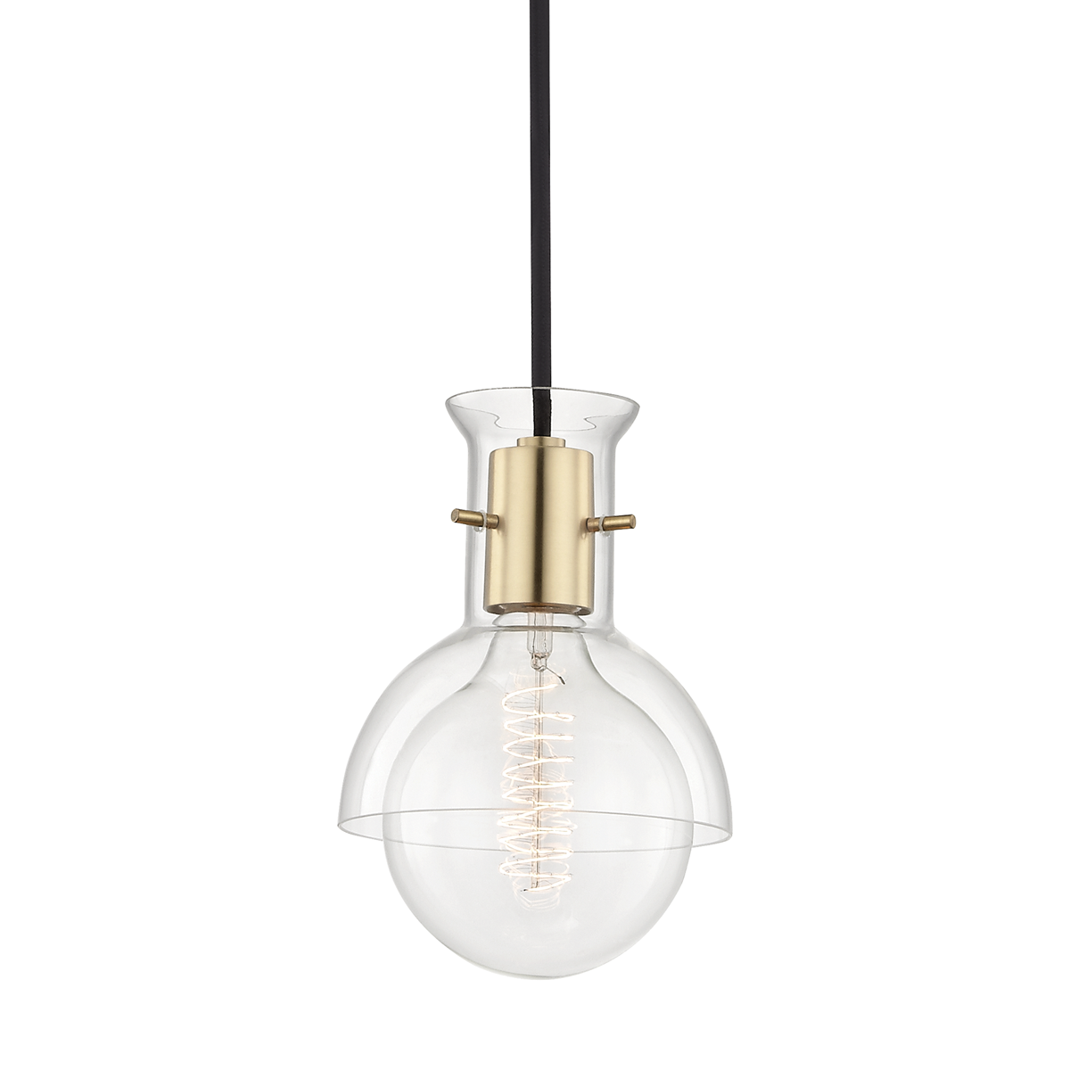 Riley Pendant in Aged Brass Finish