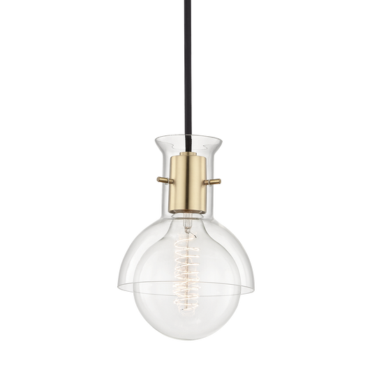 Riley Pendant in Aged Brass Finish