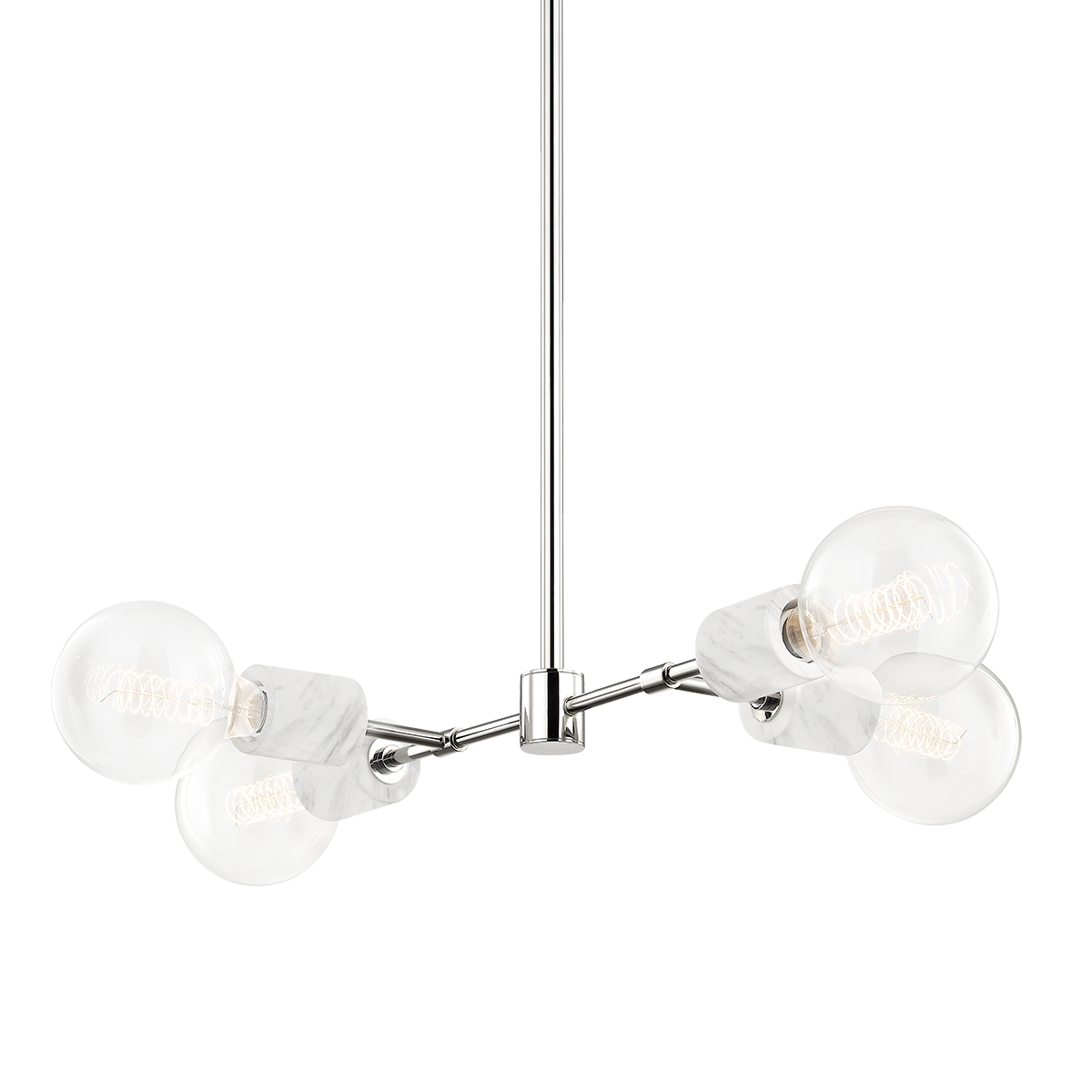Asime Chandelier in Polished Nickel Finish