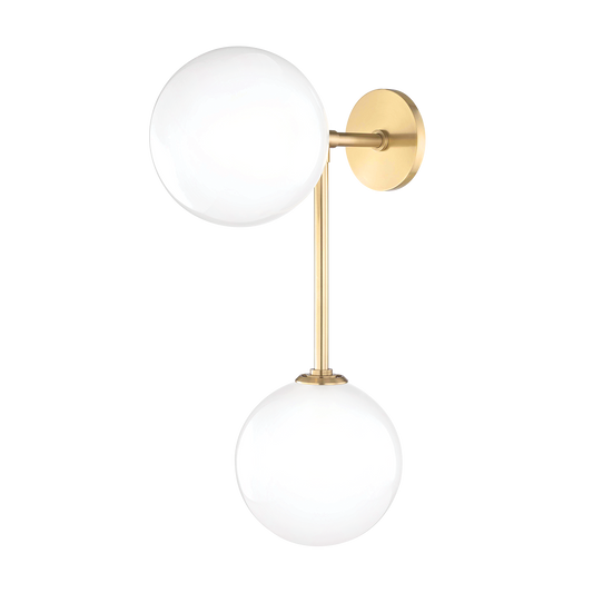 Ashleigh Wall Sconce in Aged Brass Finish