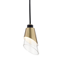 Angie Pendant in Aged Brass/black Finish