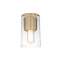 Lula Flush Mount in Aged Brass Finish