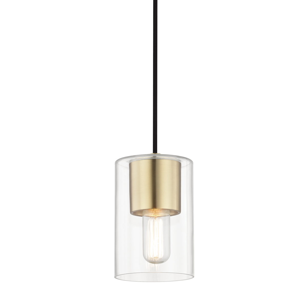 Lula Pendant in Aged Brass Finish