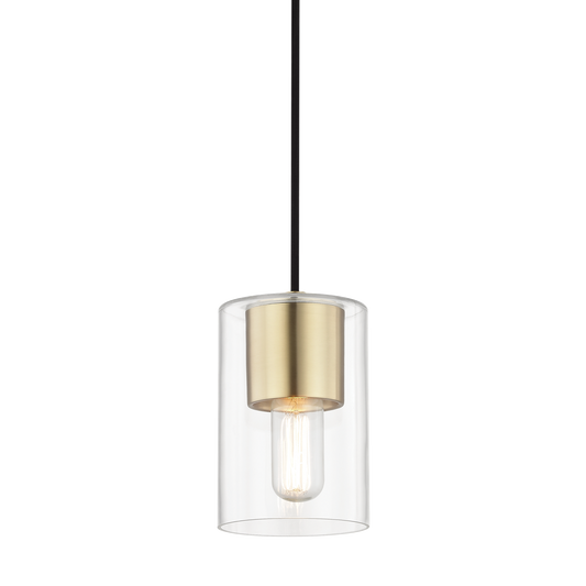 Lula Pendant in Aged Brass Finish